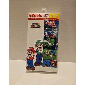 Handcraft SUPER MARIO Boys Briefs 5 Pack - Size 8 NEW LUIGI, YOSHI